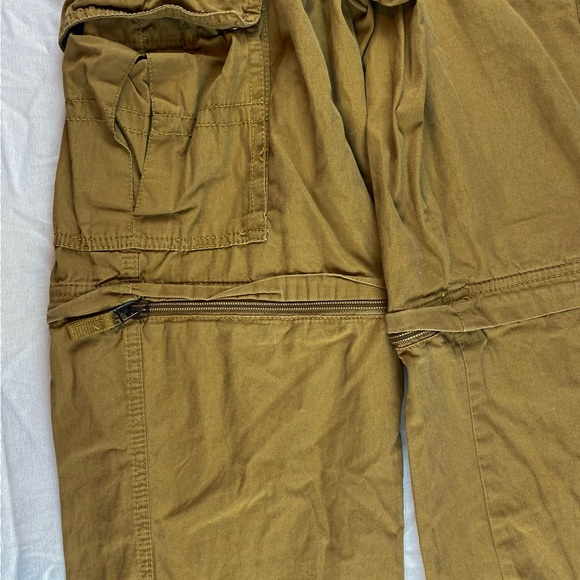 2 in 1 Boys Dark Khaki Pants/Shorts with Blue Polo Shirt Size M 8-10 - Picture 8 of 11